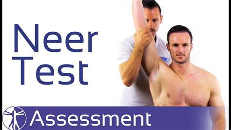 The Neer test helps identify if your shoulder pain may be due to shoulder impingement. With the help of a friend or a family member you can do this test yourself: Sit on a chair and have your friend place one hand on your shoulder blade to stabilize it. With the other hand, your friend should internally rotate your arm and lift it forward and ...